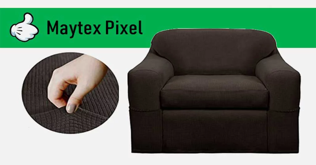 Maytex Pixel Black Chair Slipcover