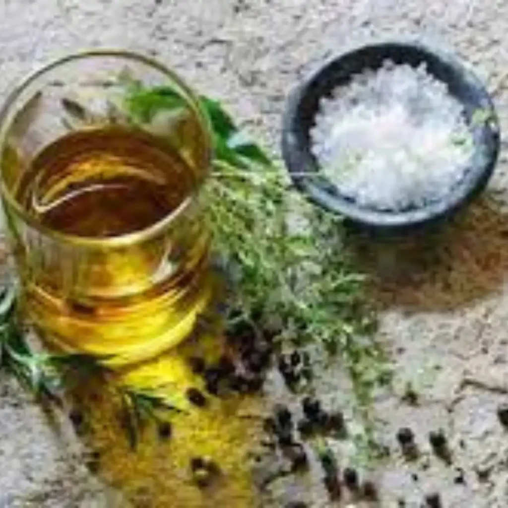 olive oil and salt