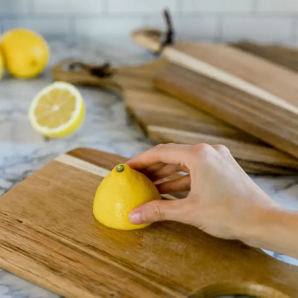 remove glue from a table using salt and lemon