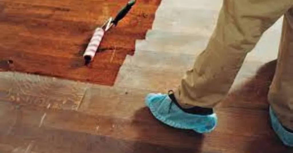 apply fresh paint on hardwood floors