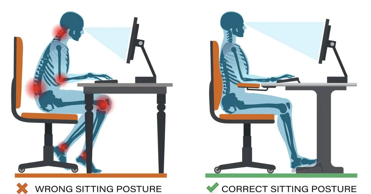 desk sitting posture