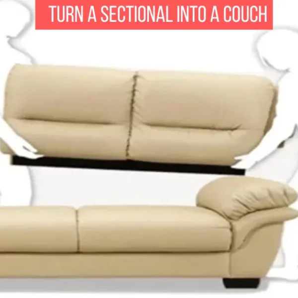turning a sectional into a couch