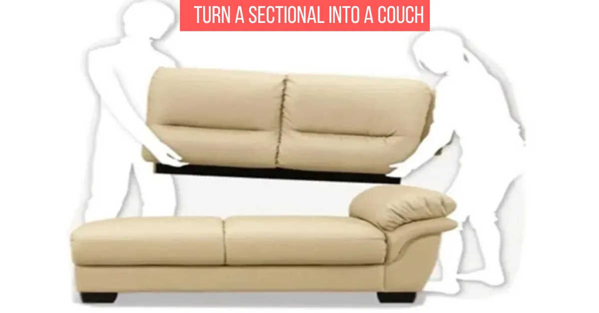 turning a sectional into a couch