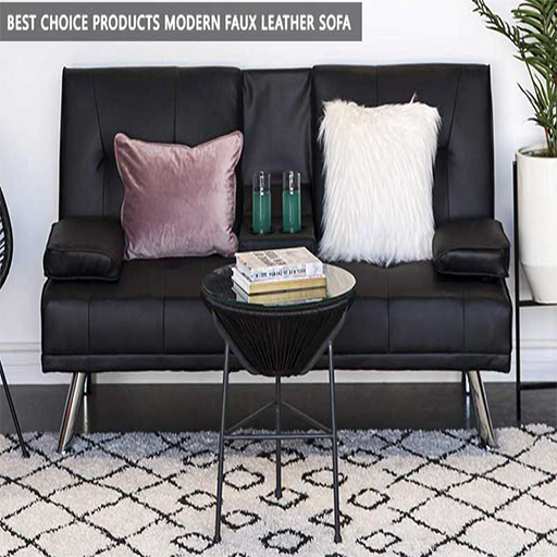 Modern Faux Leather Sofa