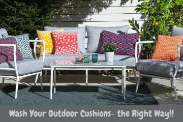 how to wash outdoor chair cushions