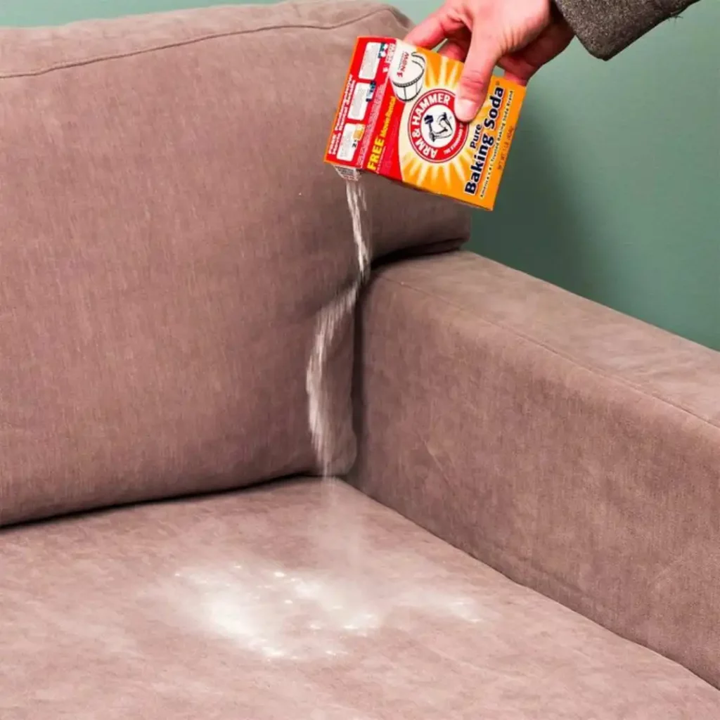 deodorize a sofa with baking soda
