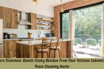 how to clean sticky kitchen cabinets