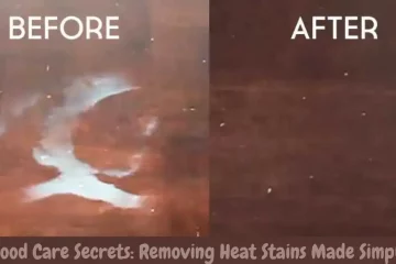 how to get heat stains out of wood