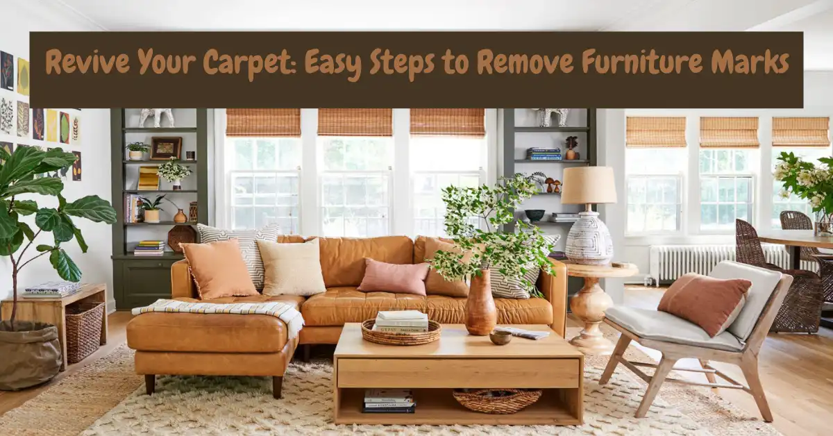 how to remove furniture marks from a carpet