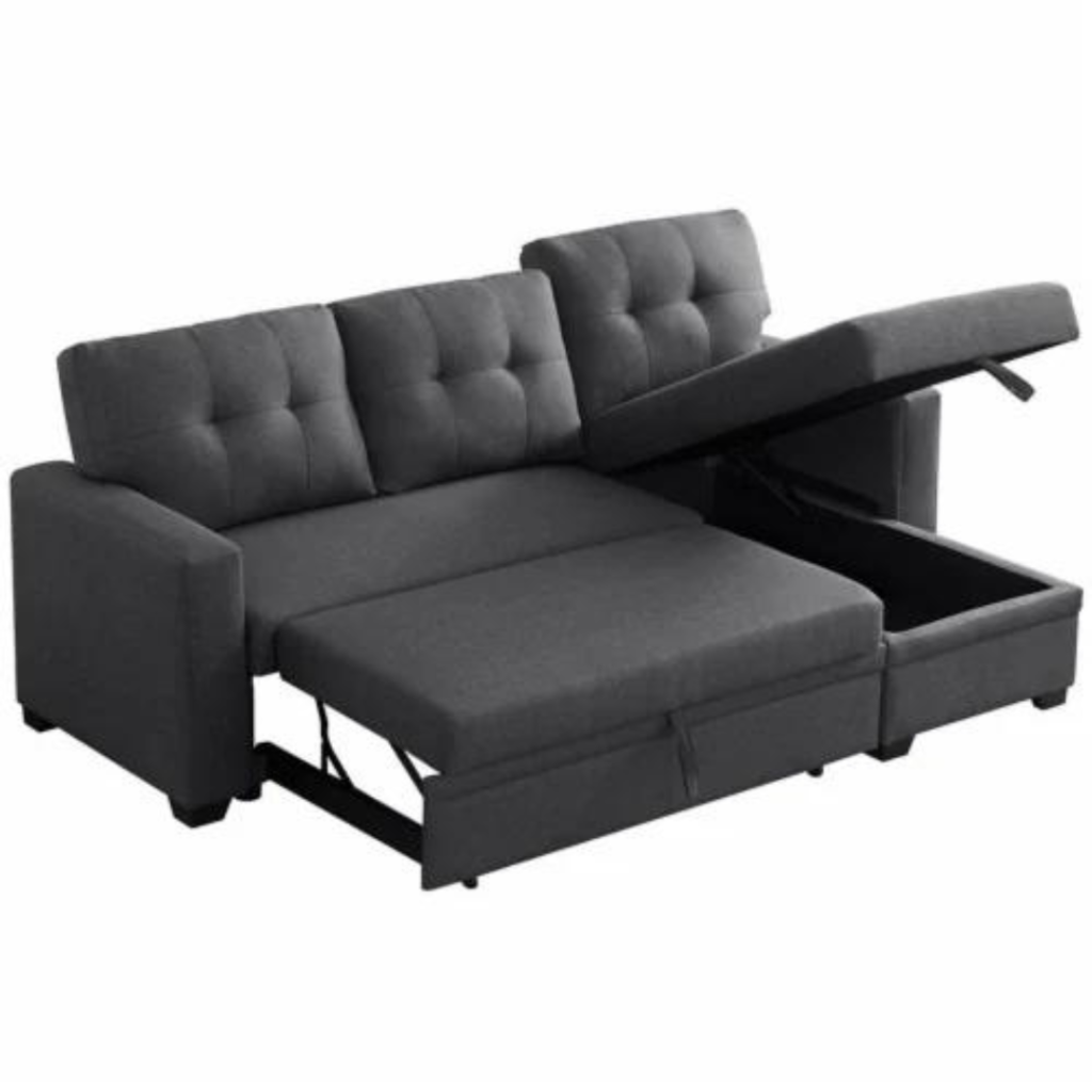 devion furniture contemporary reversible sectional sleeper sofa